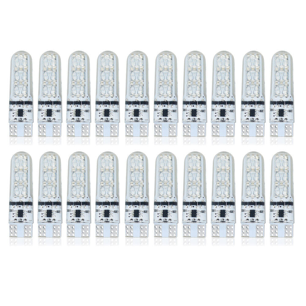 20x Multi-Color RGB T10 168 194 LED Bulbs Remote Control Car Parking Lights