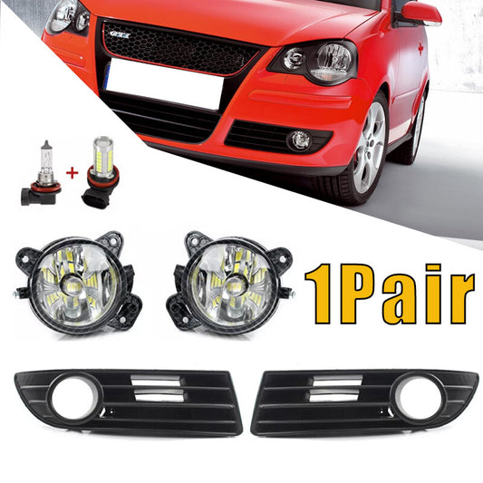 for VW Polo GTI 9N3 MK4 2005 -2010 Front Halogen+LED Fog Light