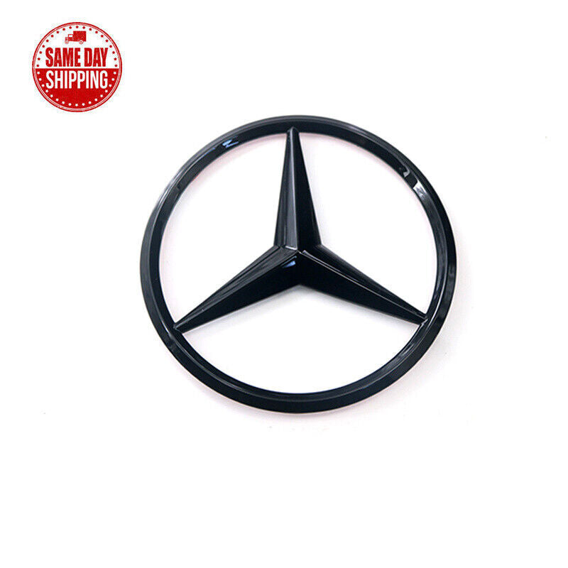 New for Mercedes-Benz C-Class W205 Rear Badge with Glossy Black Star on Trunk Lid