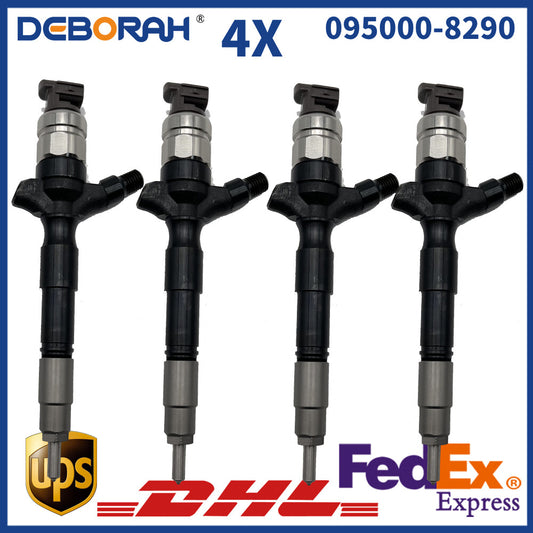 4PCS Diesel Fuel Injector 095000-8290/8220/8560 23670-0L050 For Hiace HILUX 1KD