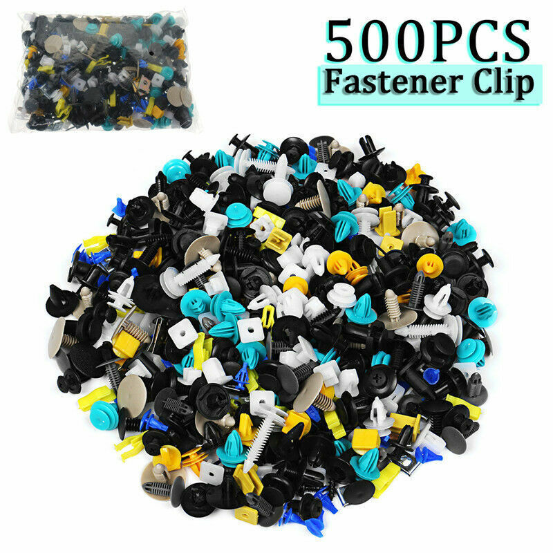 501-piece mixed car fastener clips, bumper fender trim, plastic rivets, car clips