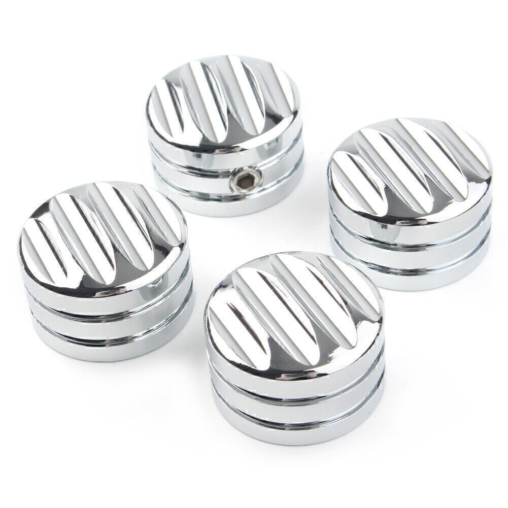 4X Chrome Head Bolt Nut Cover Cap Fit for Harley Twin Cam 1999-Later Evo 1985-1999