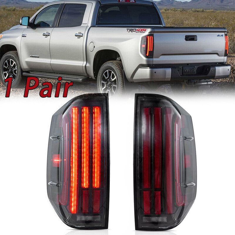 1 Pair Tail Lights For 2014-2021 for Toyota Tundra FULL LED Rear Lamps W/Dynamic