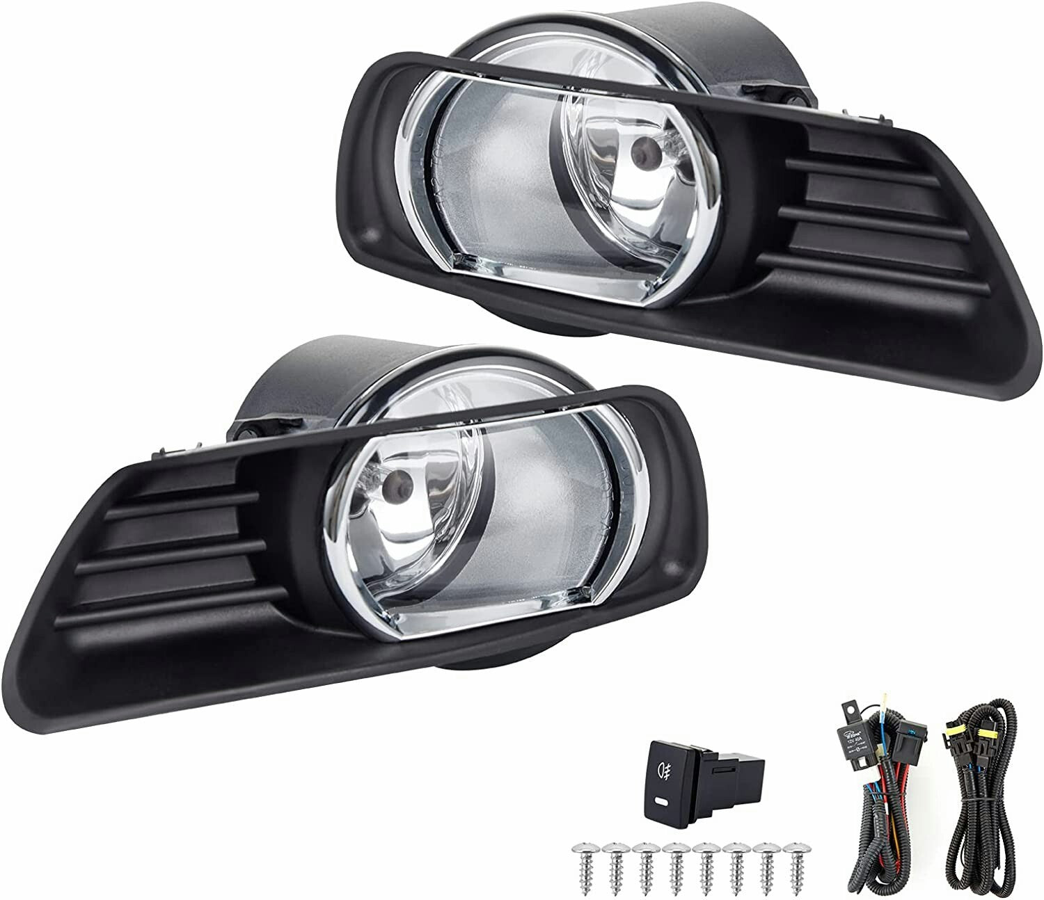 Suitable for 2007-2009 for Toyota for Camry front bumper fog light left + right + switch + wiring