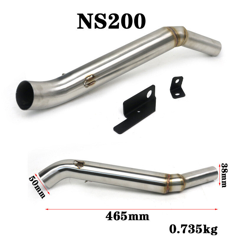 Mid Link Pipe For Bajaj Pulsar NS200 Stainless Steel Exhaust Connected System