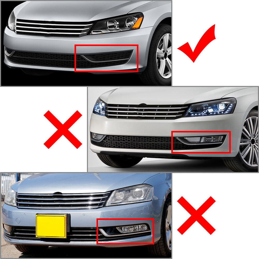 1 Pair Front Bumper Fog Light Cover for VW for Passat 2012-15 561853665E 561853666C