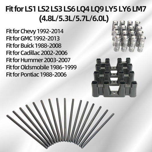 LS7 Lifters + Pushrods FITS LS1 LS2 LS3 LS6 LQ4 LQ9 LY5 LY6 LM7 4.8 5.3 5.7 6.0