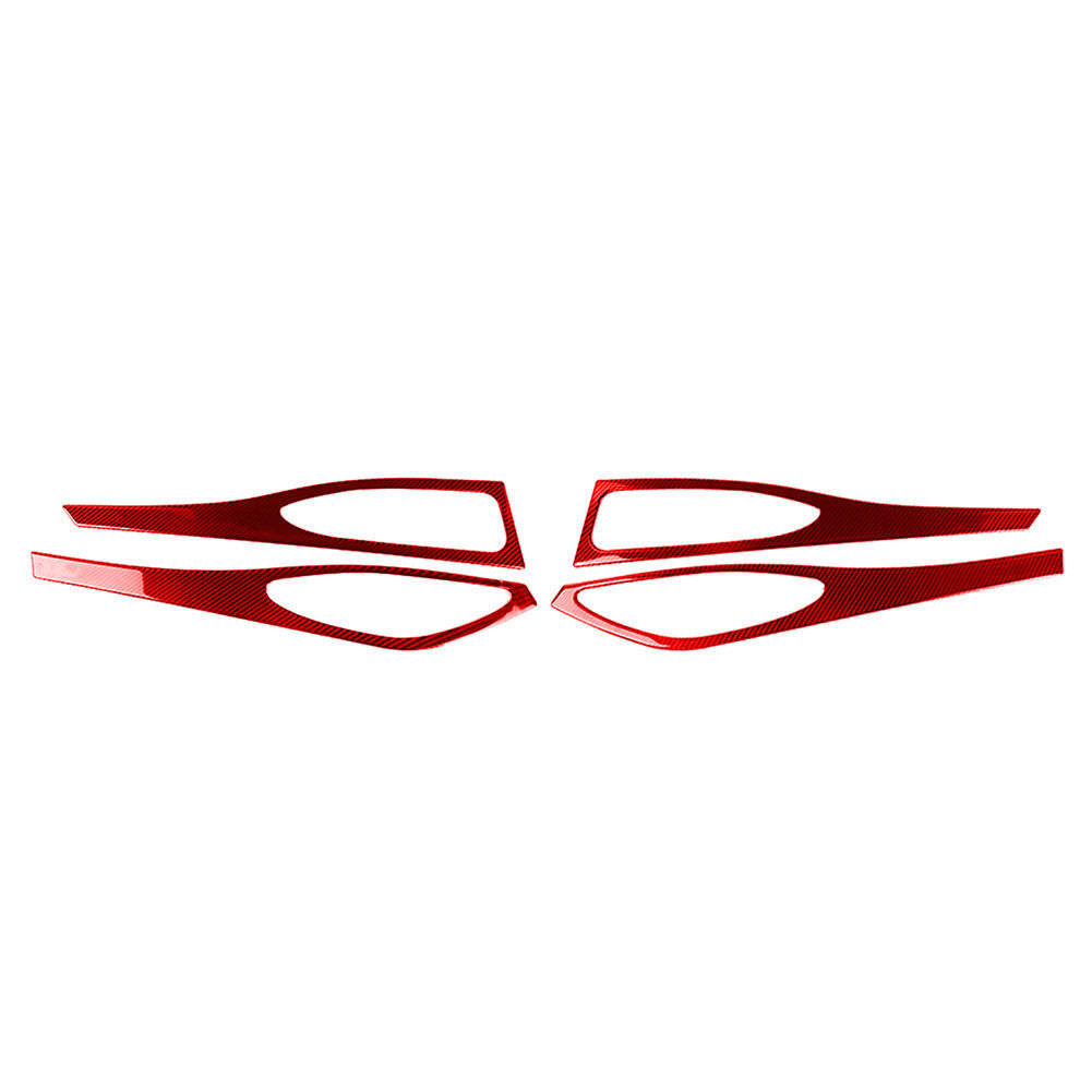 4Pcs Red Carbon Fiber Door Trim Panel Cover Trim for Alfa Romeo Giulia 2017-2019