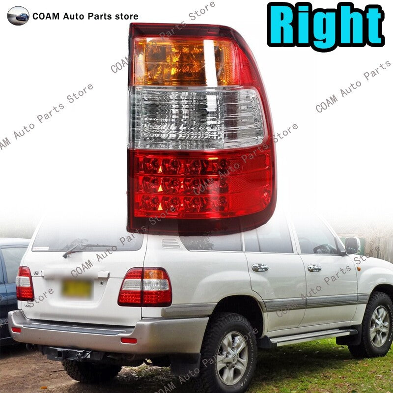 The right-side exterior taillight and rear brake light are applicable to for Toyota Land Cruisers from 1998 to 2007.