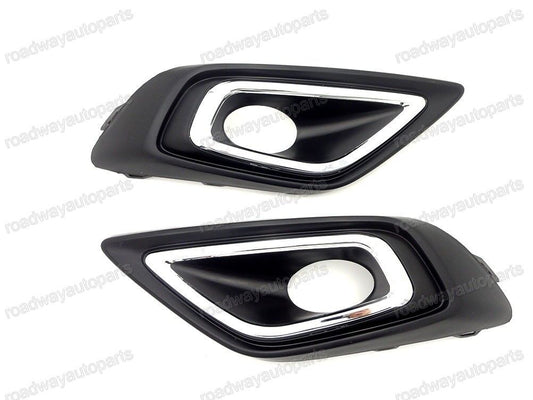 1Pair Front Fog Light Lamp Cover Bezel Chrome Trim Fit for Honda Jade 2014-2016