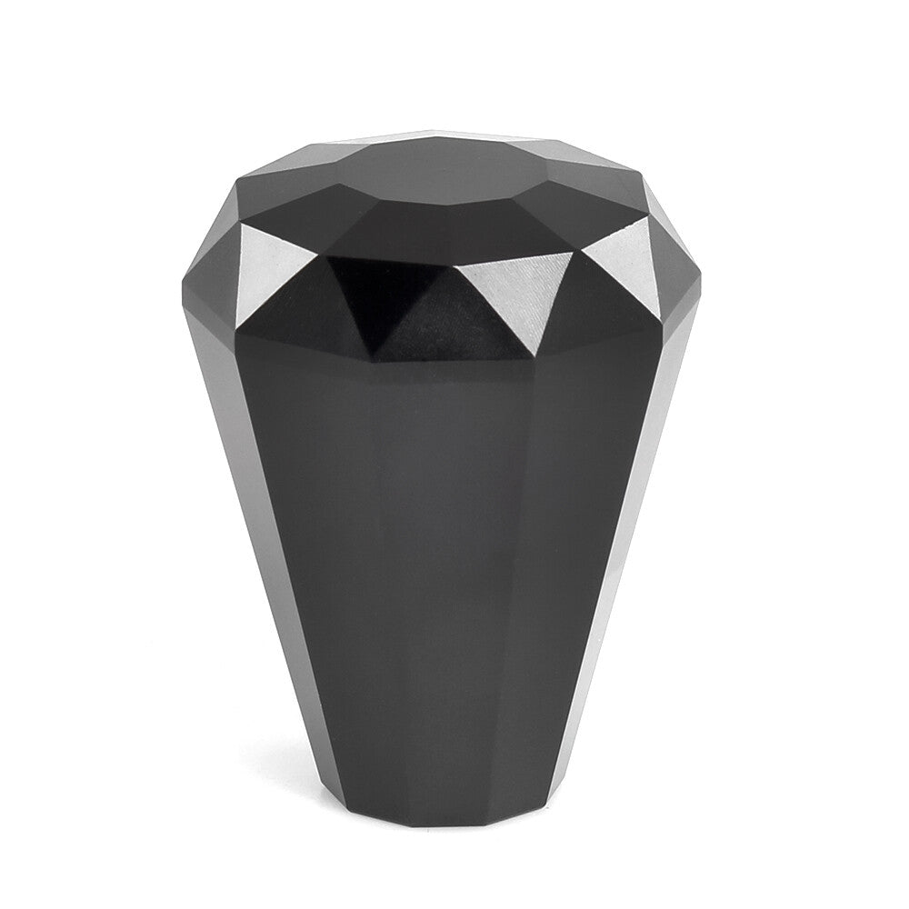 Black Aluminium Diamond Gear Shift Knob Manual Shifter with Head Adapter