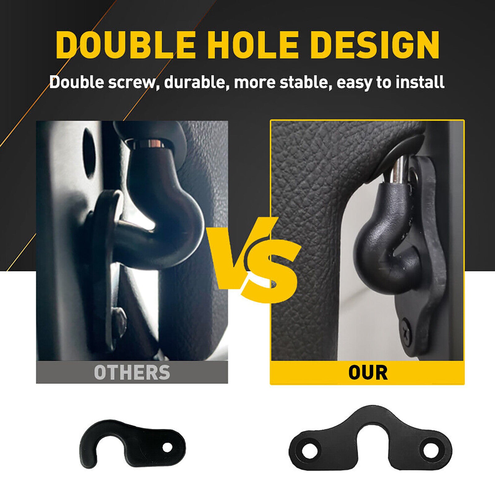 New 2Pcs Sun Visor Clips Fit for Jeep 2018  Newer JK JL JT Gladiator for Wrangler