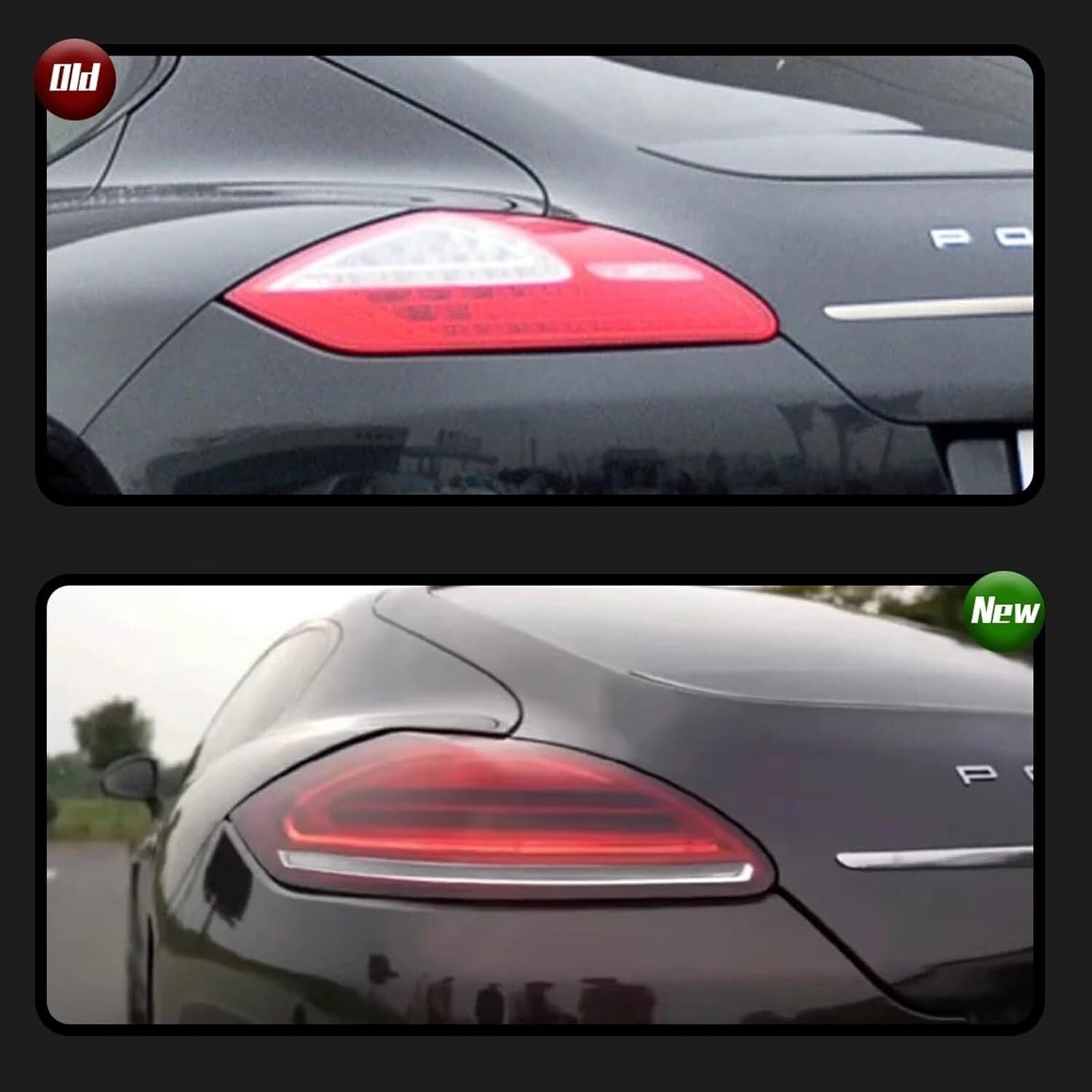 For 2010-2013 for Porsche for Panamera 970.1 Smoke Black LED Rear Tail Lights Brake Lamp