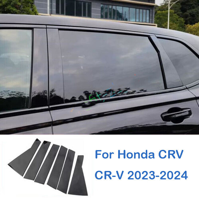 for HONDA CR-V CRV 2023-2024 ABS Black Side Window Pillar Posts Panel Cover Trim