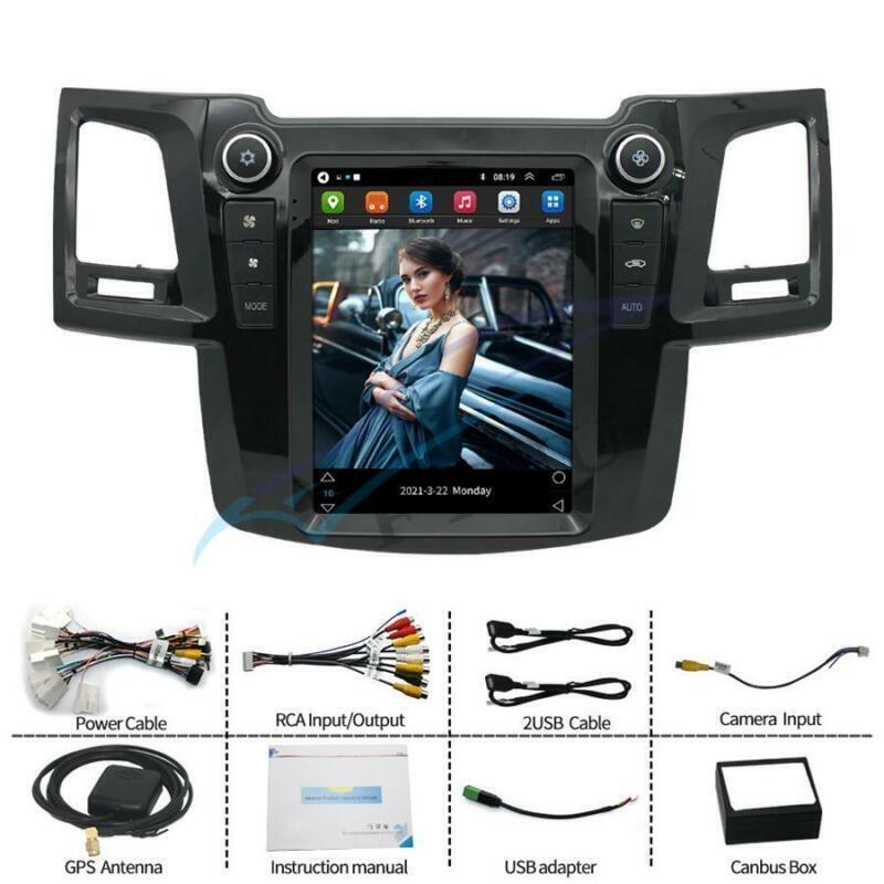 For 05-14 for Toyota Fortuner Hilux Auto AC 9.7 Android 10.1 Stereo Radio GPS Navi