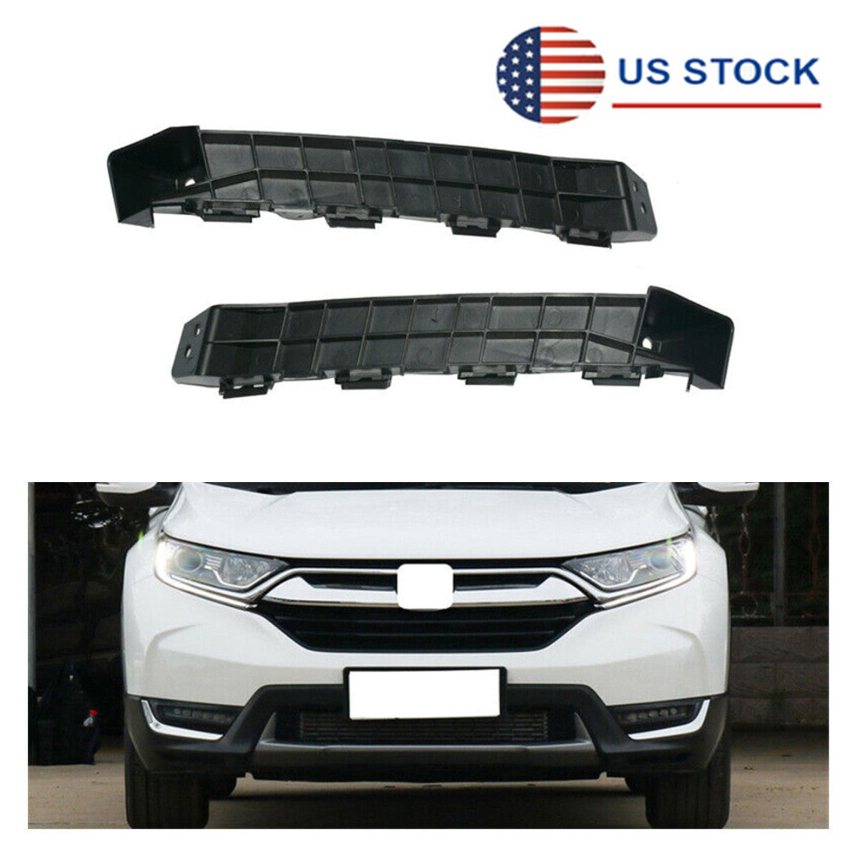 LH+RH Headlight Support Brackets Retainer Mounting for Honda for CR-V CRV 2017-2020