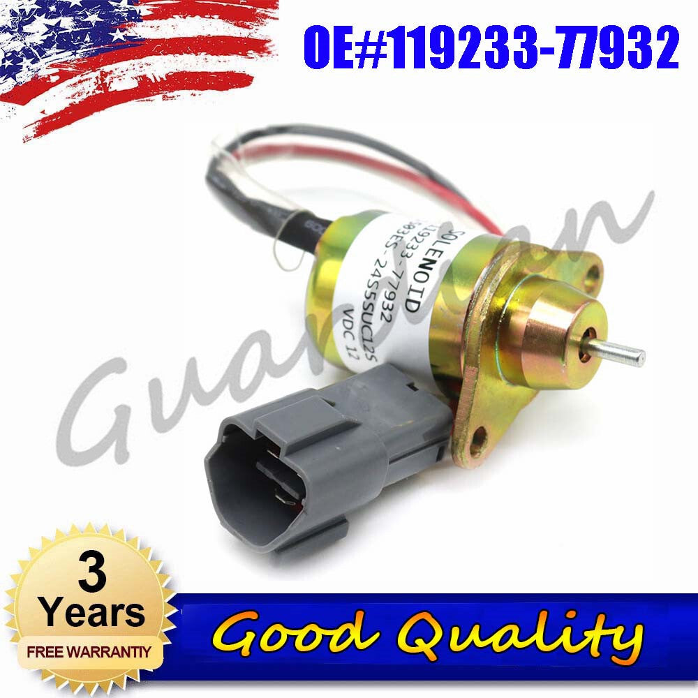 Fuel Shutdown Shut Off Solenoid 119233-77932 New For Yanmar Engines on for Hyundai