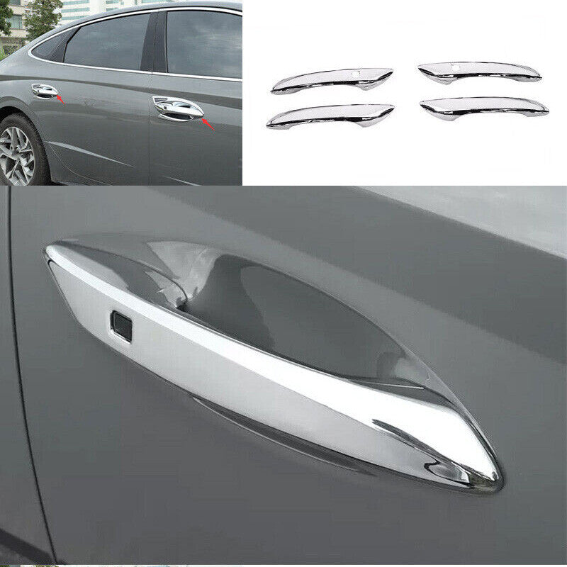 for Hyundai Sonata 2020-2023 Style Chrome Car Door Handles Cover Trim Decor 4PCS