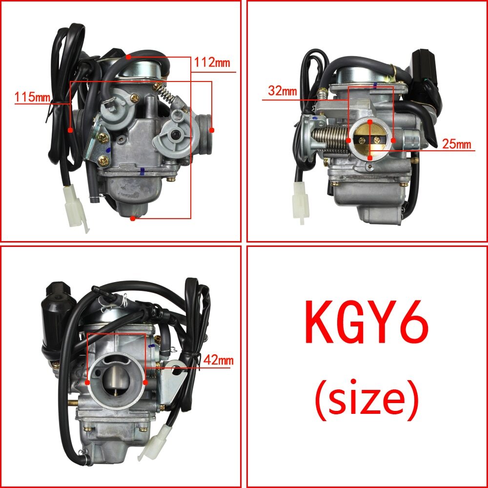 24mm PD24J Carburetor Electric Choke for Honda GY6 125cc 150cc Scooter ATV 4stroke