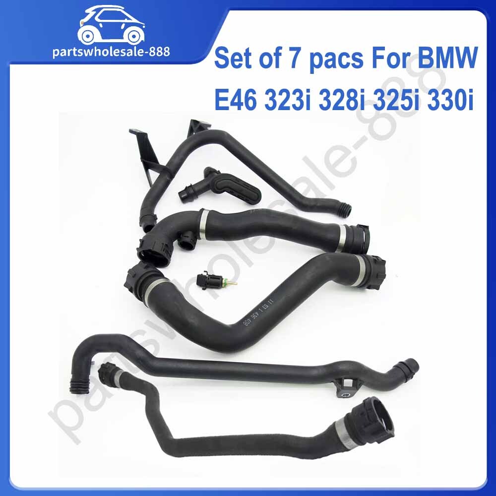 7 Pcs Expansion Tank Coolant Radiator Hose Kit for BMW E46 323i 328i 325i 330i