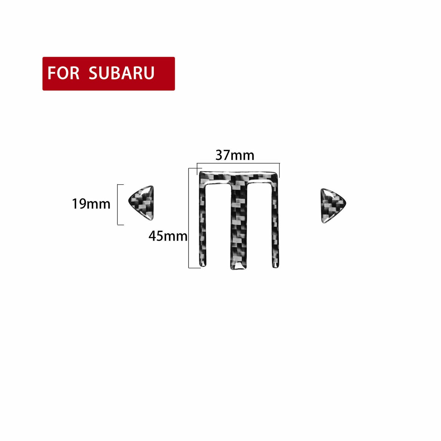 3Pcs Carbon Fiber Center Air Vent Outlet Trim for Subaru BRZ for Toyota 86 2017-2019
