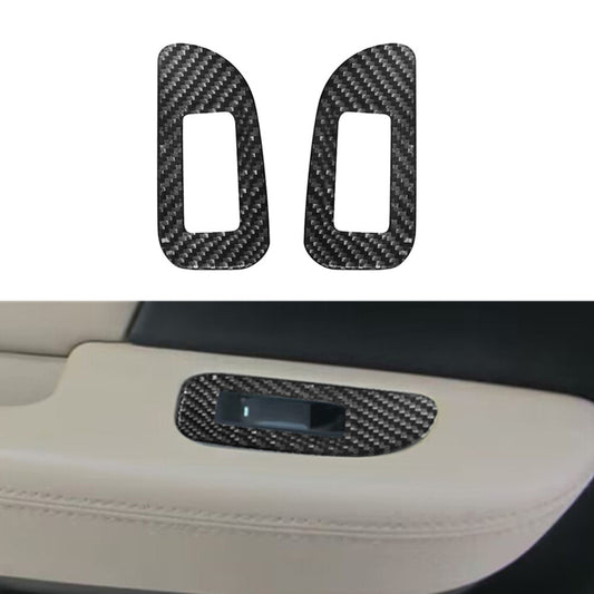 Carbon Fiber Rear Door Control Inner Frame Cover Trim for Chrysler 200 2011-2014