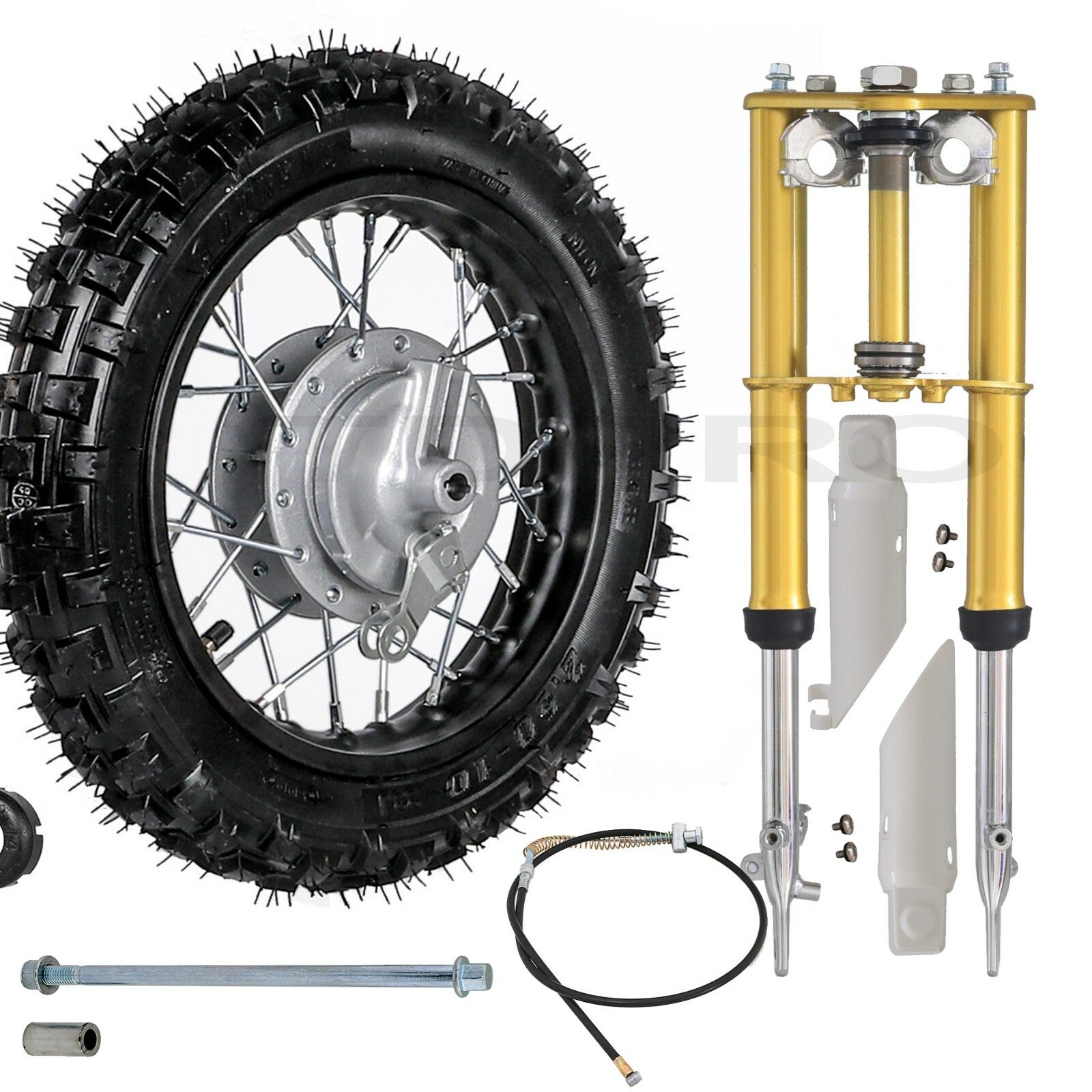 10-inch wheels, 2.50-10 rims and fork kit for CRF50 Baja dr49 SSR 70CC TTR50