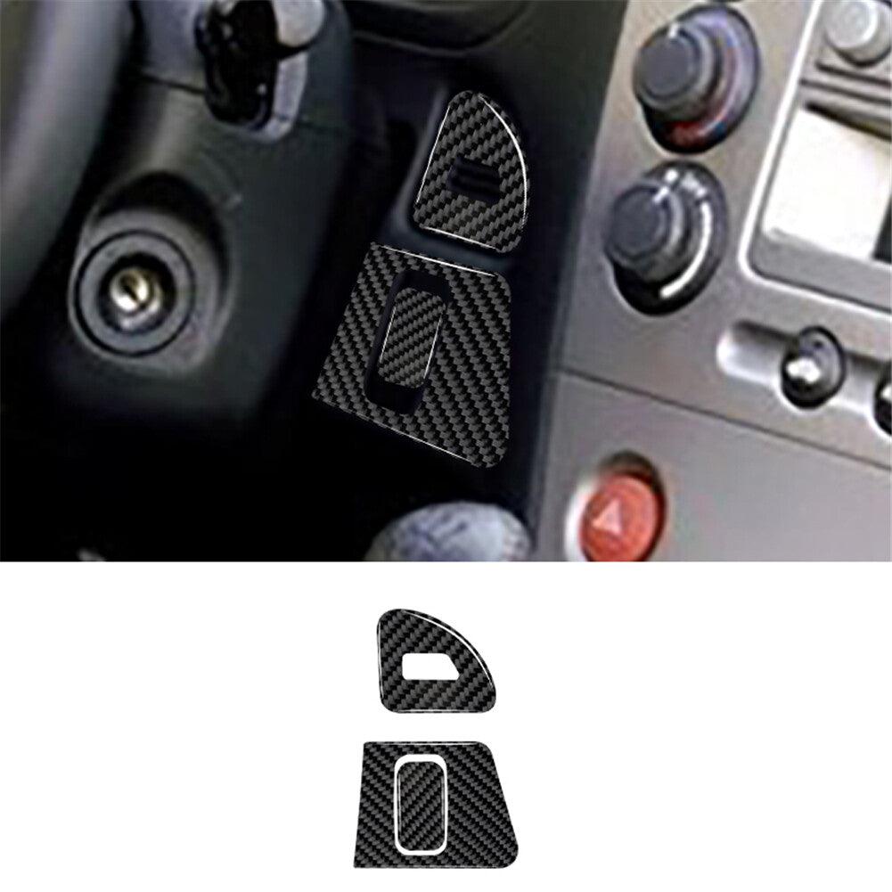 3X Carbon Fiber Right Of Steering Wheel Cover Trim for Honda for Civic Si 2002-2005