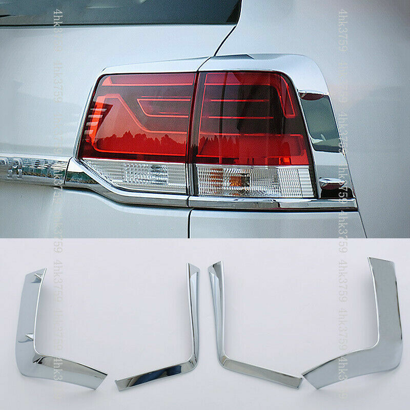 for Toyota for Land Cruiser LC200 2016-2019 Chrome Rear Tail Light Lamp Trim Strips