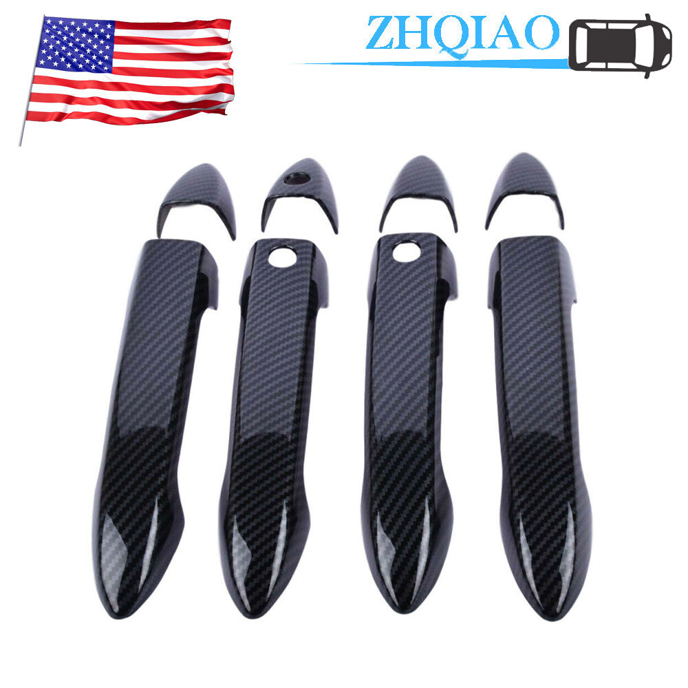 Glossy Carbon Fiber for Smart Door Handle Cover Trim for Honda Accord 2013-2017