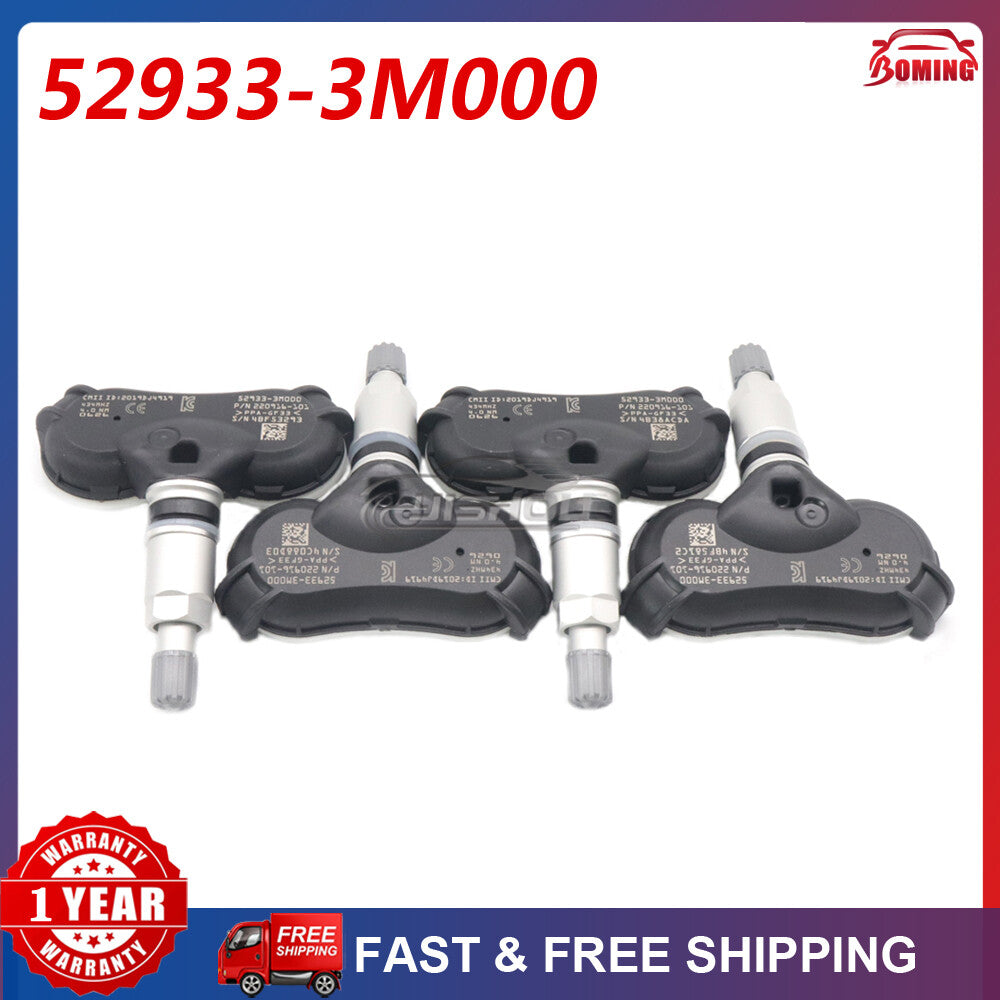 Four new TPMS tire pressure sensors for Hyundai iX35 Equus 52933-3M000 529333M000