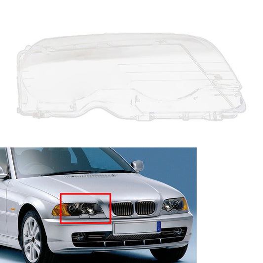 for BMW 3 Series E46 2 Door 1999-03 For M3 2-Door Car Front Headlight Lens Cover