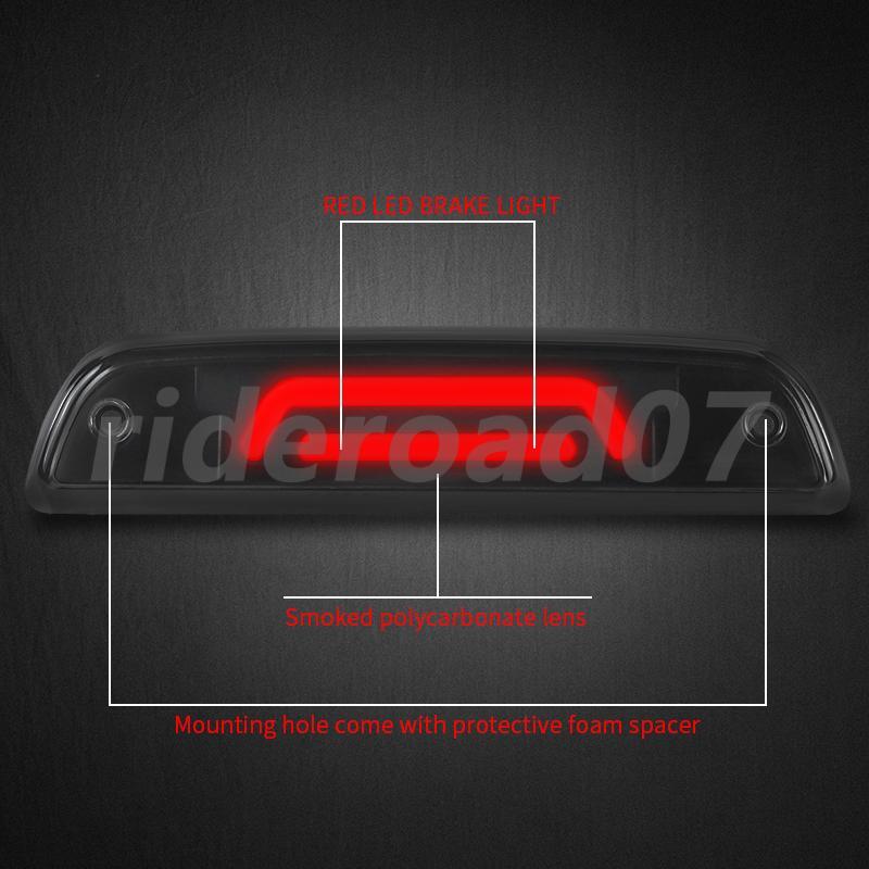 Smoked LED Third 3rd Rear Stop Brake Tail Light Lamp for Toyota Tacoma 1995-2017