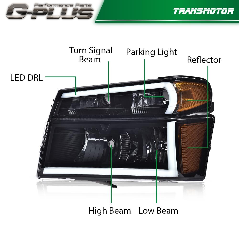 Suitable for 04-12 Gimsi for Canyon / for Chevrolet Colorado LED DRL cigarette light + bumper light