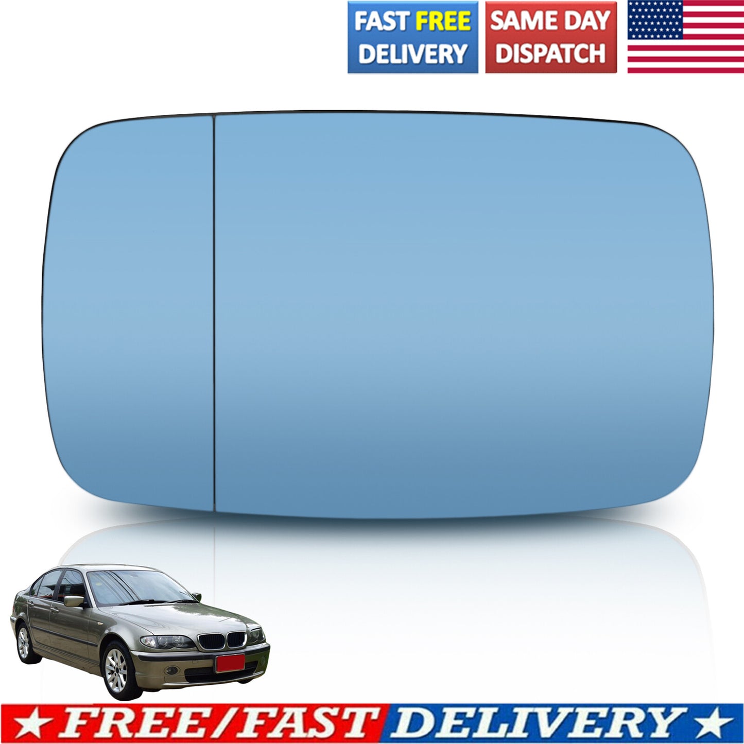 Mirror Glass Lens for BMW E39 E46 330i 325i 525i 328i DRIVER Side View LEFT LH L
