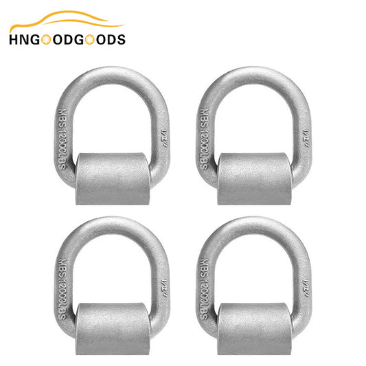 4-piece welded heavy-duty trailer truck D-ring anchor, 1/2-inch forged D-ring