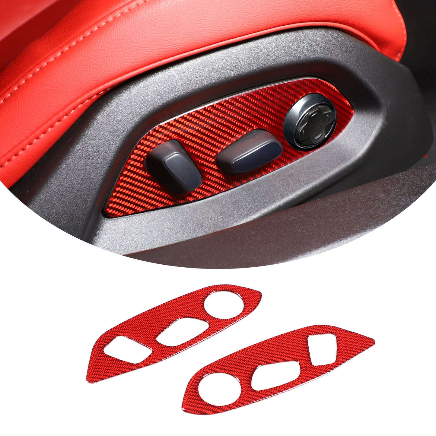 ABS carbon fiber internal AC vent decorative sticker for Corvette C8 20-23