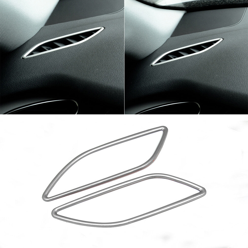 Silver Car Dashboard A/C Air Vent Outlet Panel Cover Trim for Audi A4 A5 09-16