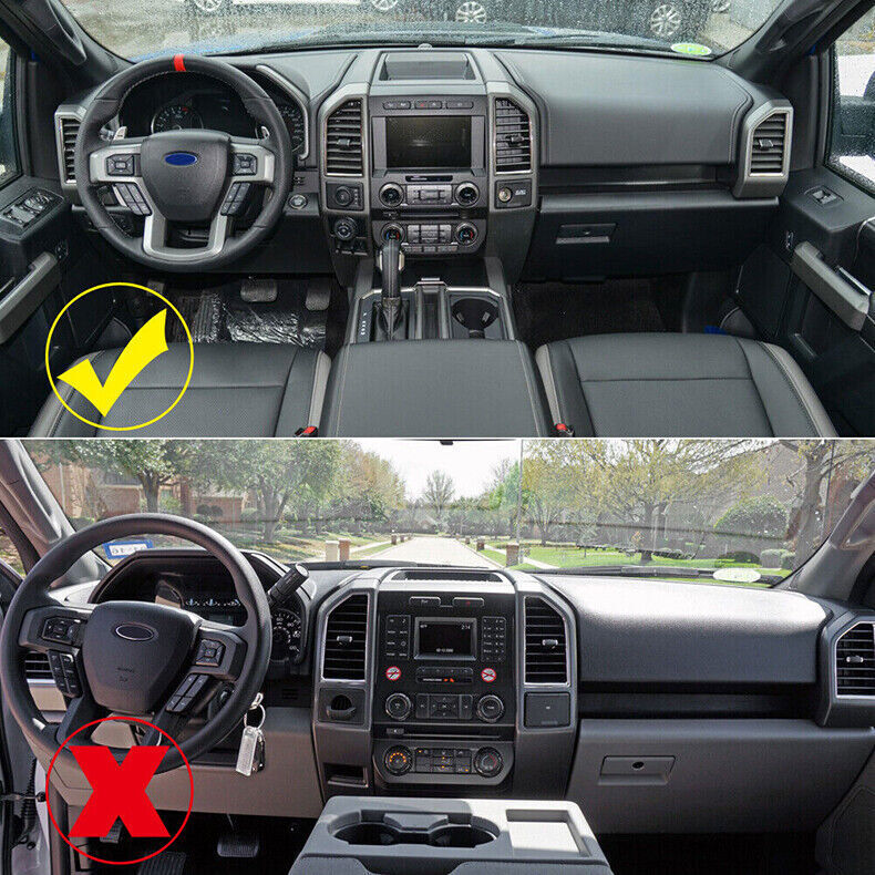 for Ford F-150 2015-2020 Carbon Fiber Look ABS GPS Navigation Screen Cover Trim