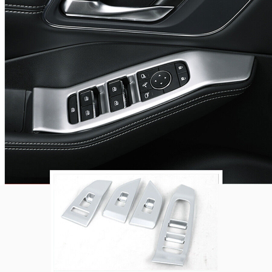 For 2021-23 for Nissan Rogue ABS Matte Silver Window Lift Panel Switch Cover Trim 4P