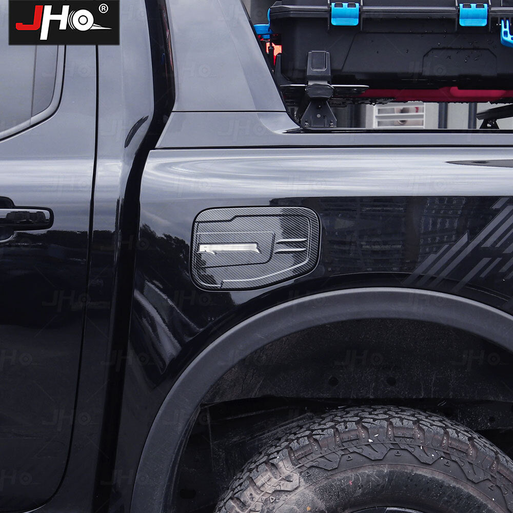 Carbon Fiber Door Fuel Tank Gas Cap Decor Cover Trim for Ford Ranger 2023-2024