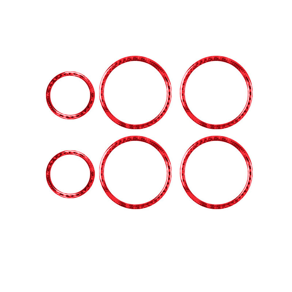 6x red carbon fiber door speaker trim for BMW X5 E70 X6 E71 2008-2013