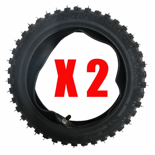 2 sets of 2.50-10 tires and tubing, 2.5-10 off-road off-road off-road off-road pit bikes CRF50 XR50 JR50 PW50 KDX