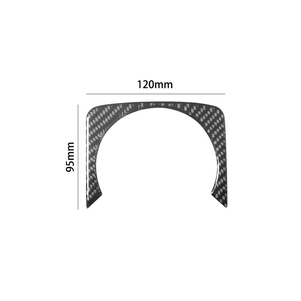 Carbon Fiber Rear Center Floor Console Cover Trim for Ford Fiesta 2011-2015