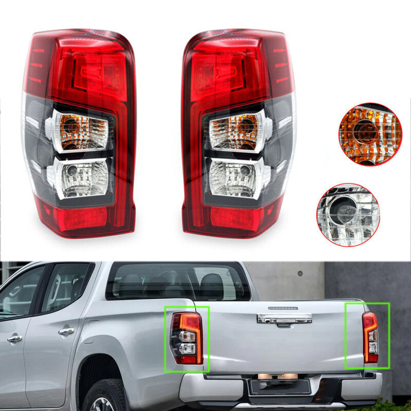 Pair Rear Tail Light Reverse Brake Light for Mitsubishi L200 Triton 2019-2020