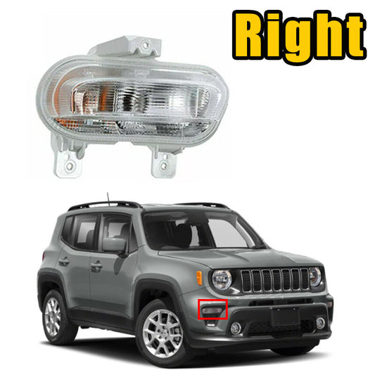 Right For 2019-2021 for Jeep Renegade 1Pcs Front DRL Parking Turn Signal Fog Light