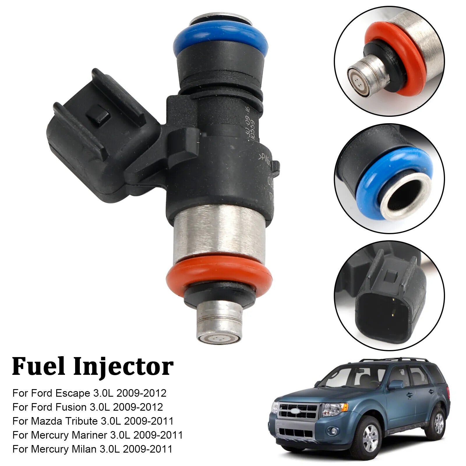 6x Fuel Injectors Repair Kits for Ford Escape Fusion 3.0L for Mazda for Mercury