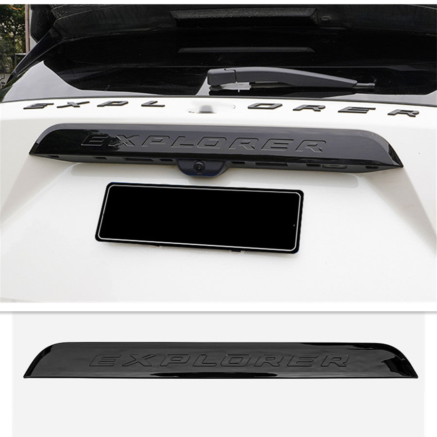 Bright Black Car Rear Door Trunk Lid Cover Strip Trim for Ford Explorer 2020-22