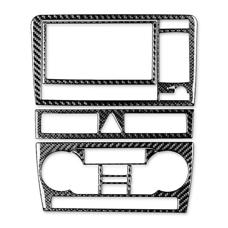Real Carbon Fiber Car Central Control Panel Cover Trim for Audi A3 S3 2006-2007
