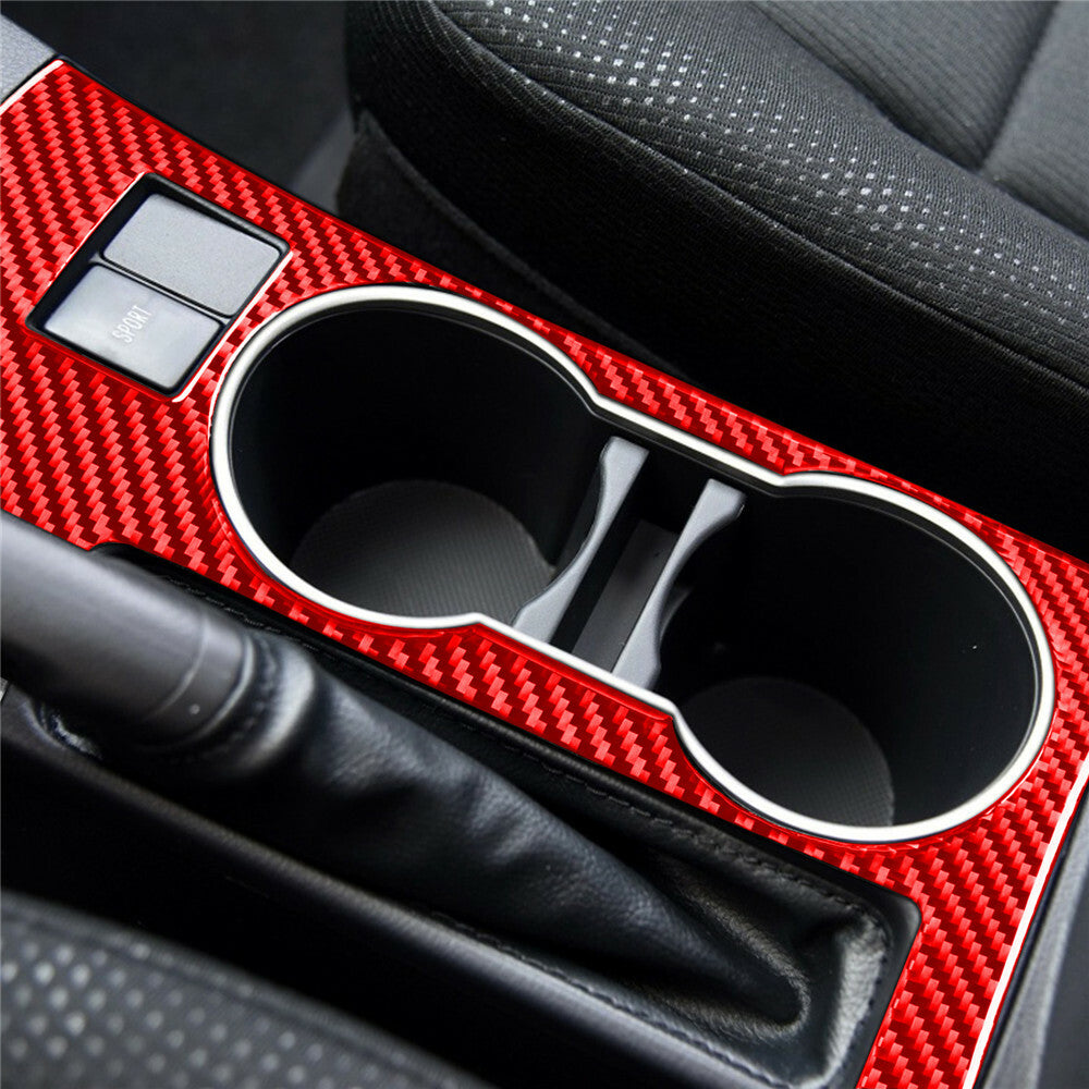 Fit For T@yota for Corolla 2014-2018 Red Carbon Fiber Water Cup Holder Panel Cover¡Á1